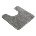 thumbnail image 1 of Harlier U-shaped Toilet Bath Rug, Fluffy Plush, Super Shaggy Soft Non Slip, Water Absorbent Microfiber Bath Mat, Dries Quickly, Machine Washable Thick Bathroom Rugs, 19.7"x 19.7", Gray, 1 of 5