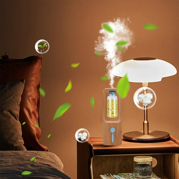 Harlier Waterless Essential Oil Diffuser, Small Capacity 50ml Commercial Smell Machine Oil Diffuser, Rechargeable Quiet Diffuser for Home Office Desk(Include Perfume)