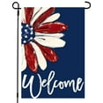 thumbnail image 1 of Harlier Welcome 4th of July Garden Flags for Outside, American Patriotic Sunflower Small Yard Flag, Independence Day, Memorial Day Decorations for Farmhouse Holiday, 12x18 Inch Double Sided, 1 of 8