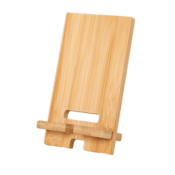 Harlier Wooden Bamboo Cell Phone Stand, Wood Charging Dock Holder, Portable Desktop Phone Rack, Compatible with Mobile Phone and Tablet -Slim Version