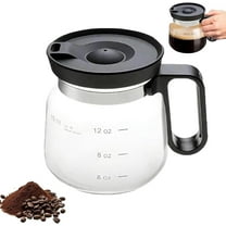 Harlier13 Coffee Pot Coffee Mug, 16 Oz Glass Coffee Mug That Looks like a Coffee Pot Style Shape, Mini Heatproof Large Capacity Clear Cup with Travel Lid Office Desk Gift Coffee Pot Coffee Mug