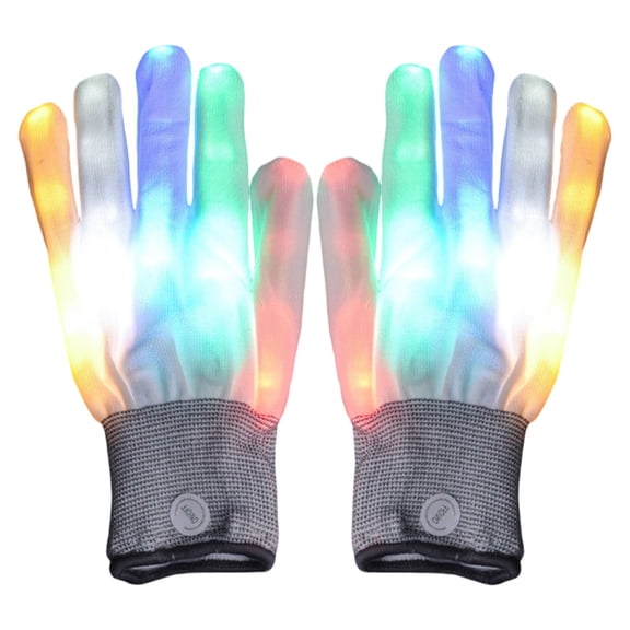 Harlier13 Led Rave Glove, 7 Colors Light Show Light Up Finger Gloves For Gloving, Lighting Flashing Mittens for Adults, Style 03