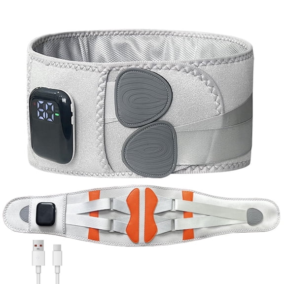 Harlier13 Portable Wireless Back Massager Belt - 3-in-1 Sciatica Pain Relief & Lumbar Support, Adjustable Massage Belt for Lower Back Pain, 5 Temperature & 3 Vibration Levels for Men and Women