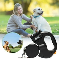 Harlier13 Retractable Double Leash, Tangle-Free Dual Retractable Dog Leash for Two Dogs, with 360° Swivelling Heavy Duty Strap & LED Light, Suitable for Small and Medium-Sized Pets (Black)