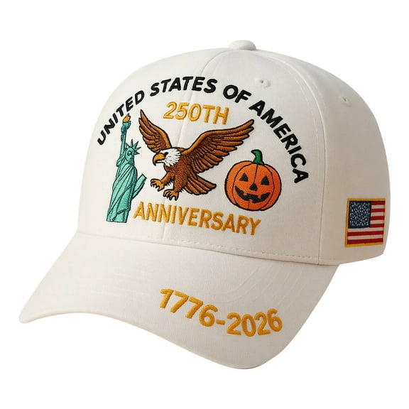 Harlier13 US 250th Anniversary Cap, Eagle & Liberty – United States 250th Anniversary Hat, Adjustable Cotton Printed Patriotic Baseball Cap for Men Women