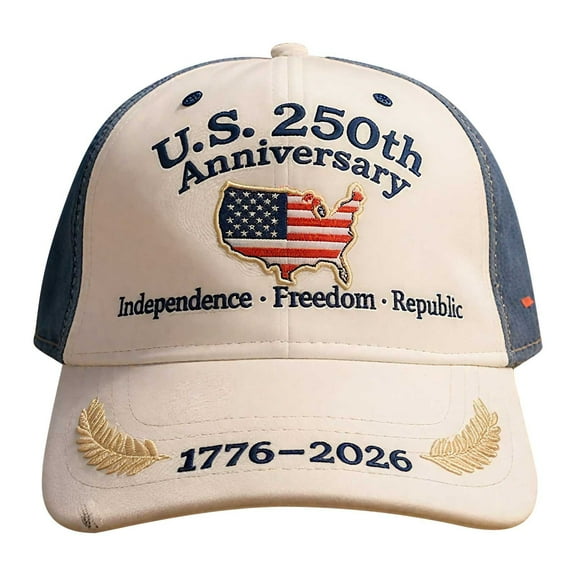 Harlier13 US 250th Anniversary Cap, Eagle & Liberty – United States 250th Anniversary Hat, Adjustable Cotton Printed Patriotic Baseball Cap for Men Women