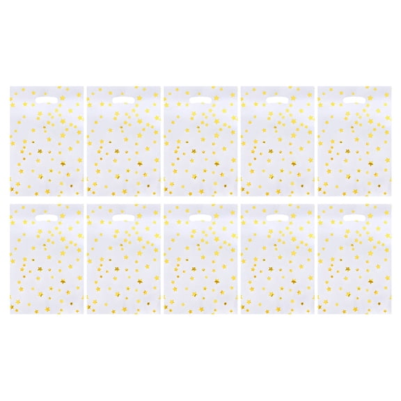 Harlik 10Pcs Festive Party Gift Bags, Metallic Gift Bags for Birthday, Easter, Holiday Treats And Goodies, Assorted Color Decorations for Celebrations