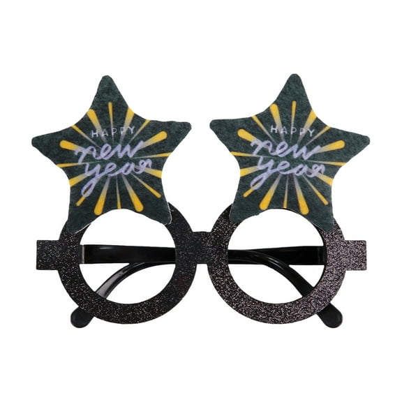 Harlik 2026 New Year Glitter Glasses Frames, Holiday Party Eyewear Accessories for New Year's Eve Celebration, Photo Booth Props, And Festive Costume Fun