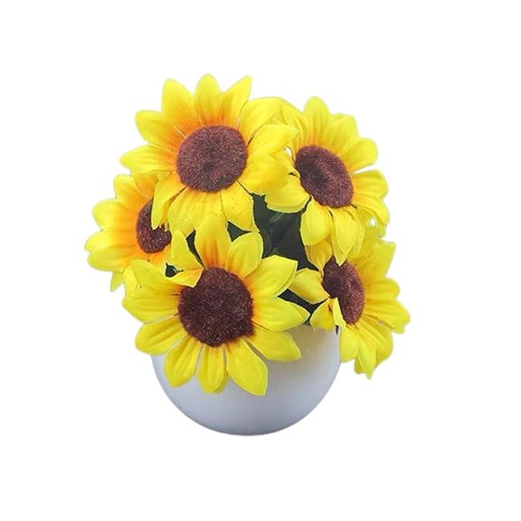 Harlik Artificial Potted Plant for Home Decor, Realistic Fake Flowers in Pot for Table Centerpiece, Bathroom, Kitchen, Rustic Indoor And Outdoor Decor, No Maintenance Needed