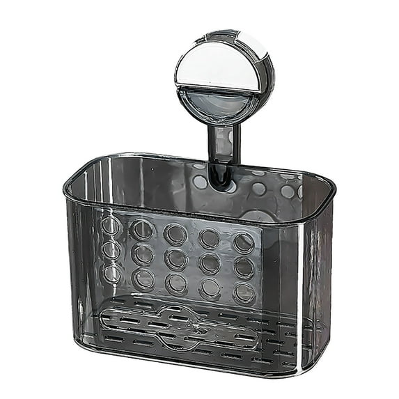 Harlik No Drill Suction Cup Shower Caddy, Strong Hold Bathroom Storage Organizer for Shampoo, Soap, And Toiletries, Waterproof Wall Mount Box for Kitchen And Travel