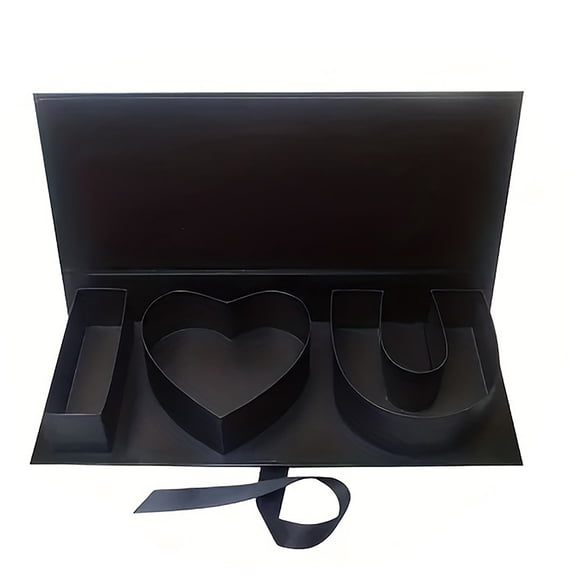 Harlik Heart-Shaped Gift Box with "I Love U" Design, Elegant Red Valentine’S Day Present for Anniversary, Wedding, Mother’S Day, And Romantic Occasions