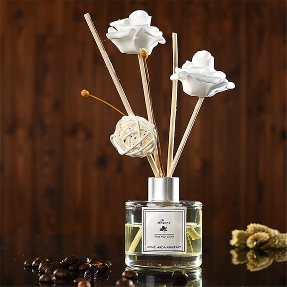 Harlik Reed Diffuser Set with Natural Rattan Sticks And Scented Oil, Glass Bottle Aroma Diffuser for Home, Bedroom, Living Room, And Office, Long-Lasting Fragrance