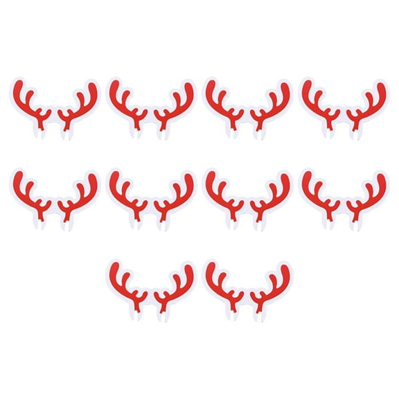 Harliver 10 Pieces Christmas Wine Glass Markers Glass Card Decoration, Santa Claus Moose Design for Christmas Wood Drink Glass Identifiers Holiday Bar Party Decorations Accessorie