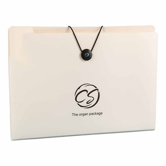 Harliver 12 Pockets Accordion File Organizer with Durable Handle, A4 Expanding File Folder, Portable Paper Organizer, Expandable Plastic Document Organizer for Travel School Office - White