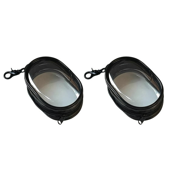 Harliver 2 PCS Charging Cable PVC Storage Bag - Transparent Compact Organizer for Travel, Data Cables, Headphones & More | Mini Cord and Charger | OrganizerMulti-Functional Storage Box (Black)