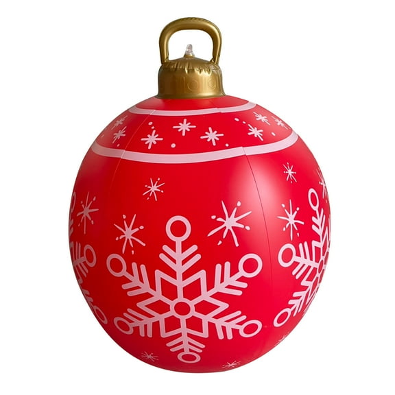 Harliver 23 Inch Giant Christmas Ball, PVC Decorated Ball Holiday Outdoor Decorations, Christmas Yard Decor, Ornaments Outdoor Holiday Yard Lawn Decorations for Xmas