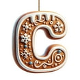 thumbnail image 1 of Harliver 26 Letters Christmas Tree Decoration, Gingerbread Alphabet Ornaments for Christmas Tree Candy Initial Letter Pendant with Berries Pattern, Christmas Decoration Xmas Tree Hanging Decor, 1 of 5