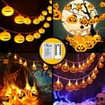 thumbnail image 1 of Harliver Battery Operated Pumpkin Lights for Halloween Decorations Indoor, lantern String Lights for Halloween Party Front Door Porch Fireplace Camper Golf Cart Parade Garland Wreath Decor, 1 of 5
