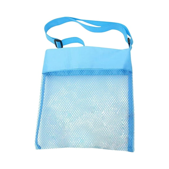 Harliver Beach Toy Mesh Beach Bag Kids Shell Bags Collecting Totes for Holding Shells Beach Sand Toys Swimming Seashell Storage Bags Accessories with Adjustable Carrying Straps for Boys Girls