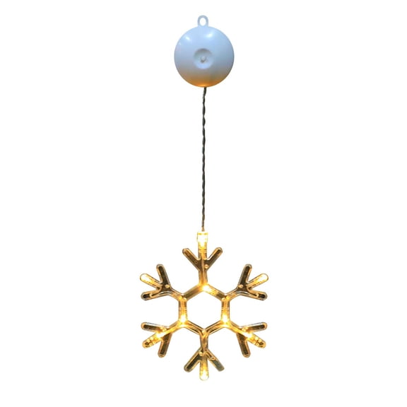 Harliver Christmas Window Lights, Christmas Santa Claus Tree Snowflakes Window Decorations Shaped with Suction Cup, Window Decoration Lights Indoor Hanging Backdrop for Bedroom Wall, Warm White