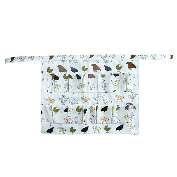 Harliver Chicken Egg Apron, Adult and Kid Size, 12 Deep Pockets Hen Duck Goose Eggs Holder Aprons Eggs Collecting Gathering Holding Apron for Farmhouse Kitchen Home Workwear