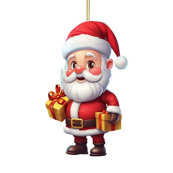 Harliver Christmas Hanging Ornaments, Santa Claus Ornaments, Cartoon Santa Claus Gift Christmas Decoration, Christmas Tree Decorations for Home Xmas Winter Party (Cartoon Santa Claus)