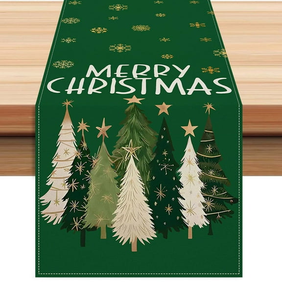 Harliver Christmas Table Runners, Xmas Table Christmas Dinner Table Runners Tablecloth, Holiday Winter Xmas Holy Night Coffee Table Runner for Home Kitchen Dining Decor, 13x108 Inch
