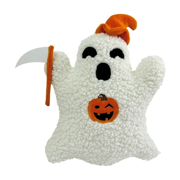Harliver Ghost Pillow Halloween, Cute Halloween Throw Pillows Decorative Spooky Pillows, Cute Ghost Shaped Plush Pillow, for Halloween Home Party Decor Gift (11.8 Inch)