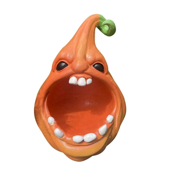 Harliver Halloween Decorations, Funny Big Mouth Pumpkin Monster Decoration, Big Mouth Pumpkin Desktop Decorative Funny Tabletop Pumpkin Decor for Halloween Party