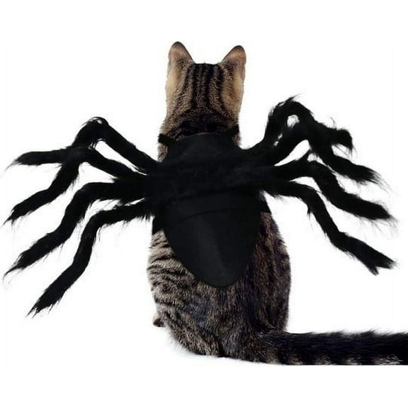 Harliver Halloween Spider Costume for Dog Cat, Halloween Pet Costume Halloween Decorations, Spider Decor Halloween Party Supply, with Adjustable Velcro for Small Medium Dogs and Cats