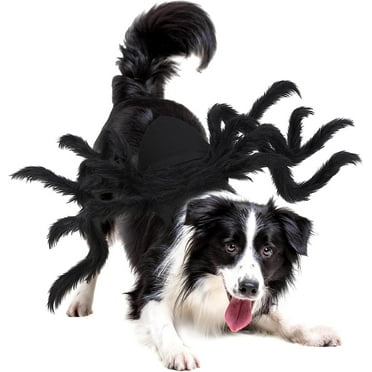Harliver Halloween Spider Costume for Dog Cat, Halloween Pet Costume Halloween Decorations, Spider Decor Halloween Party Supply, with Adjustable Velcro for Small Medium Dogs and Cats