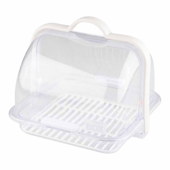Harliver Large Bread Box for Kitchen Countertop, Bread Storage Container, and Utensil Organizer with Lid, Clear Bread Bin, Bread Keeper for Homemade Bread, Bagel, Muffins, Donut