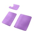 thumbnail image 1 of Harliver Memory Foam Bath Mat Set, Bathroom Rugs Sets 3 Pieces, Non Slip Bath Mats for Bathroom, Super Soft and Water Absorbent bath rug set, Machine Washable U Shape Toilet Mats Set, Purple, 1 of 5