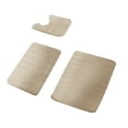 thumbnail image 1 of Harliver Memory Foam Bath Mat Set, Bathroom Rugs Sets 3 Pieces, Non Slip Bath Mats for Bathroom, Super Soft and Water Absorbent bath rug set, Machine Washable U Shape Toilet Mats Set, Khaki, 1 of 5