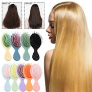 Harliver Mini Wet Hair Brush, Small Travel Hair Brush for Dry and Wet Hair, Small Size Travel Detangler Brush for Girls Boys Kids Women Men for All Hair Types, Bridesmaid Gifts, Orange