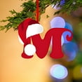 thumbnail image 1 of Harliver New Letter Ornaments for Christmas Tree, Christmas Letters Ornaments A to Z Ornament Letters Decorative, Wearing Christmas hats with letters, Hanging Alphabet for Christmas Tree Ornaments, 1 of 5