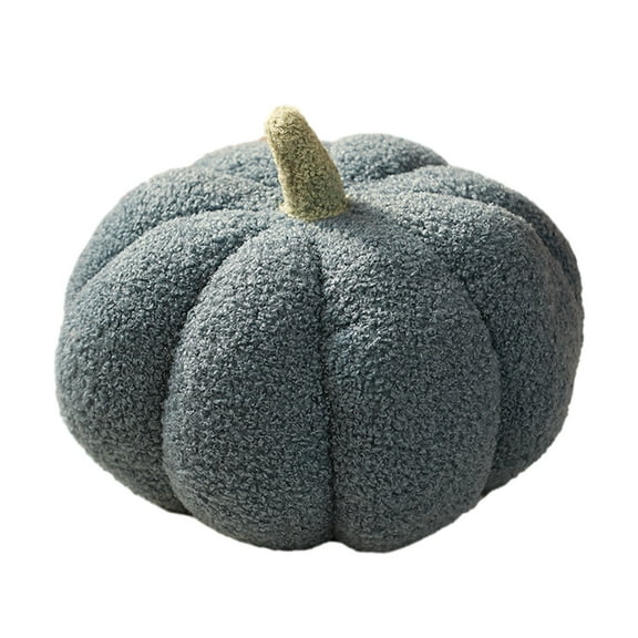 Harliver Pumpkin Pillows 3D Pumpkin Throw Pillows Cushion, Plush Soft Pumpkin Sofa Pillows Stuffed Pumpkin Decor for Fall Thanksgiving Halloween Home Living Room(7.87 Inch, Blue)