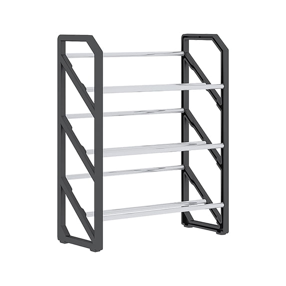 Harliver Shoe Rack Storage, Narrow 3 tier Shoe Storage Shelf, Free Standing Shoe Racks, Space Saving Shoe Rack Organizer for Entryway, Hallway, Bedroom, Living Room(9-12 Pair)