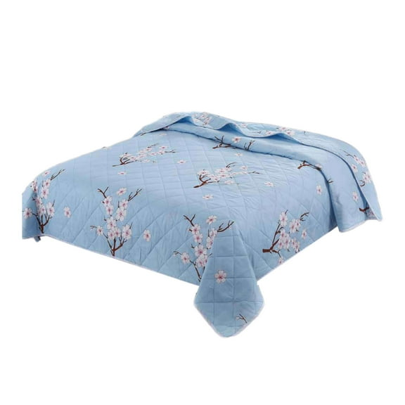 Harliver Skin-friendly Plain Printed Washed Cotton Summer Quilt Ventilation Quilt, Soft Bed Quilt Cover, Lightweight Microfiber Bedspread, Water and Stain Resistant, 39.37x59.05in