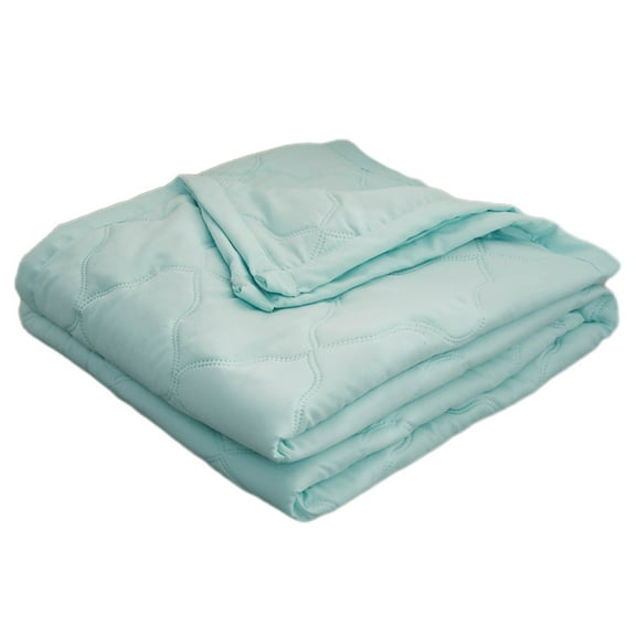 Harliver Soft Bed Quilt Cover-Skin-friendly Plain Printed Washed Cotton Summer Quilt Ventilation Quilt, Lightweight, Soft, All Season Bedding Layer, Blue, 39.37x59.05in
