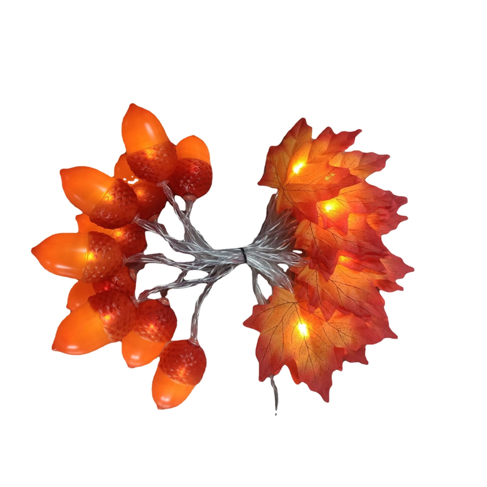 Harliver Thanksgiving Maple Leaf String with Pumpkin Lights Lights, LED ...
