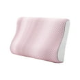 thumbnail image 1 of Harliver Thickened Pillowcase for Contour Pillows, Cervical Pillow Cover Cool Thin Summer Home Pillowcase 19.68x11.81 In, Soft Pillow Cover for Memory Foam Pillows (Pink), 1 of 7