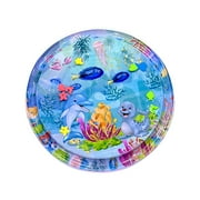 Harliver Water Playmat Thickened Water Sensor Play Mat For Cats Water Sensory Playmat With Fish For Pet Play Water Sensor Mat For Kids Water Sensory Pad Water Play