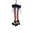 thumbnail image 1 of Harliver Wicked Witch Legs Halloween Decorations, Witch Halloween Hanging Ornament, Plush Witch Legs with Shoes Stuffed Witch Tulle for Tree Wreath Haunted House Halloween Party Decorations (Orange), 1 of 7