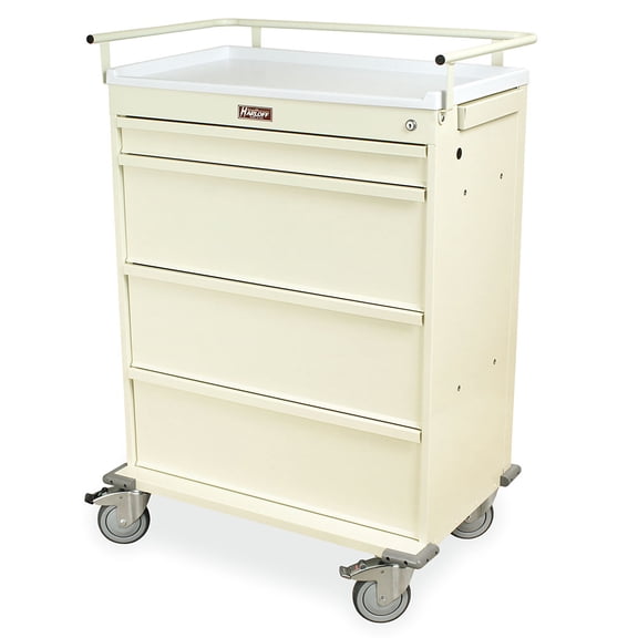 Harloff Value Punch Card LTC Med Cart, 600 Punch Card Capacity, Key Lock