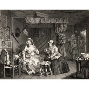 The Harlots Progress Apprehended By A Magistrate From The Original Picture By Hogarth From The Works Of Hogarth Published London 1833 Canvas Art - Ken Welsh Design Pics (16 x 13)