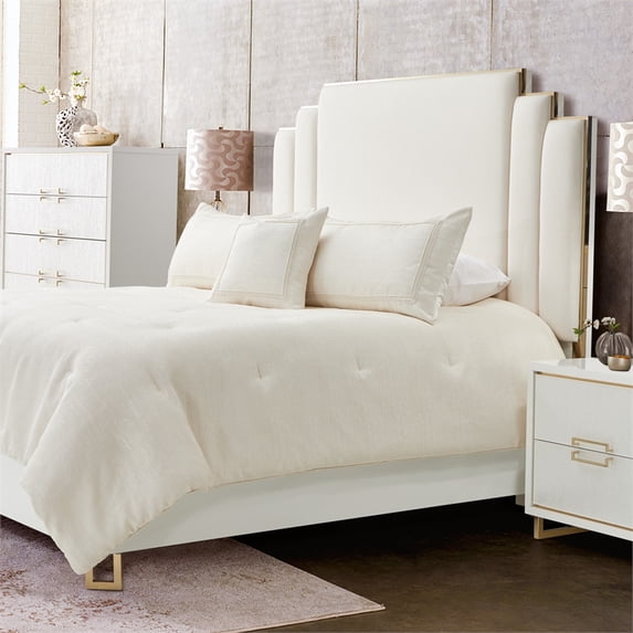 Harlow 4-Piece Queen Comforter Set - Ivory