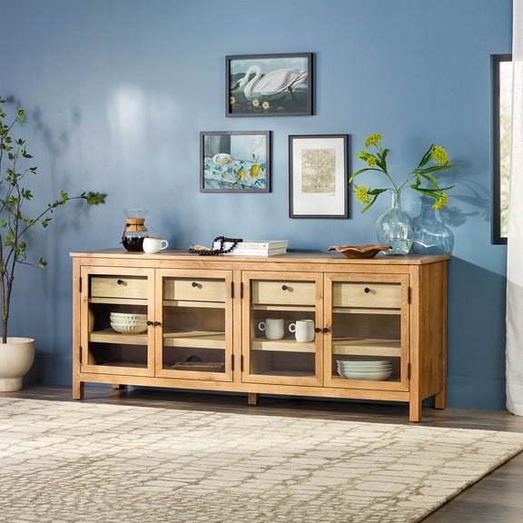 Harlow EZ Assembly™ Modern Sideboard with Drawers, English Oak