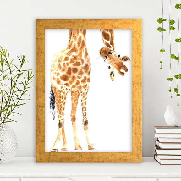 Harlow - Giraffe - Multicolor Decorative Framed MDF Painting