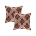 thumbnail image 1 of Harlow Hill 20" x 20" Rust/Off-White Geometric Cotton Adult Decorative Throw Pillow Cover, 1 of 8